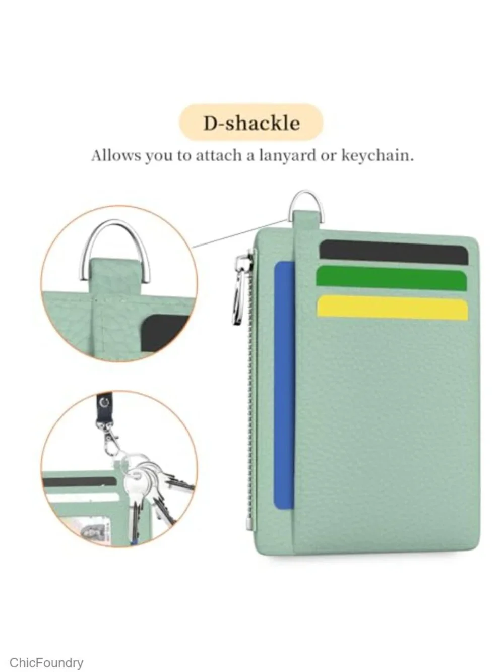 RFID Blocking Minimalist PU Leather Small Wallet Women Credit Card Holder